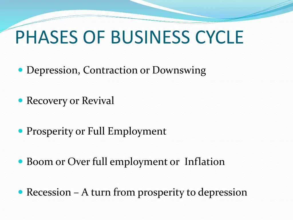 phases of business cycle