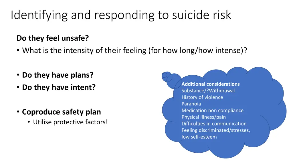 identifying and responding to suicide risk 1