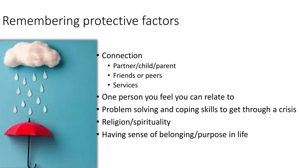 remembering protective factors