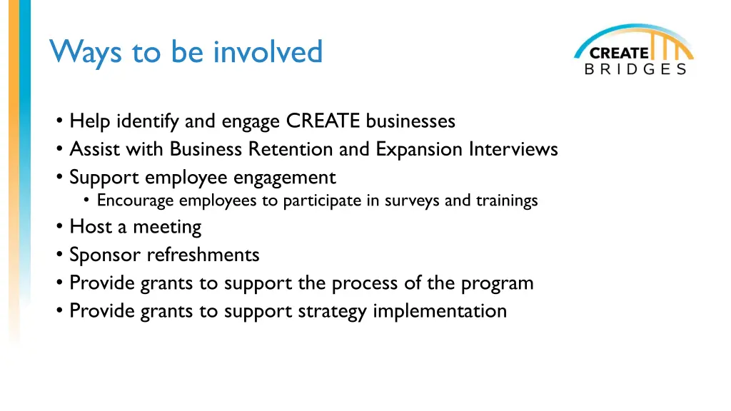 ways to be involved