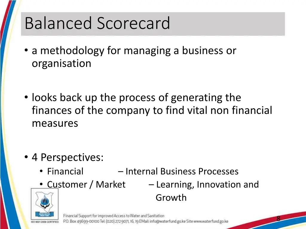 balanced scorecard