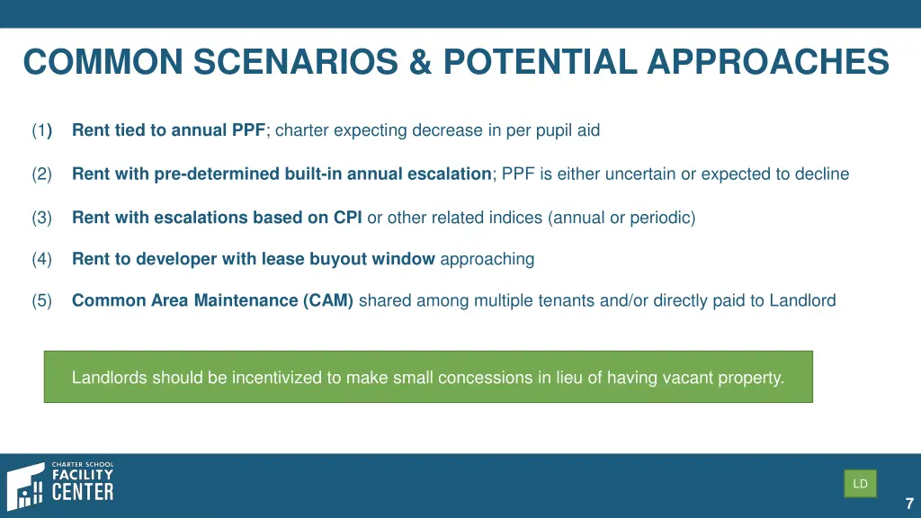 common scenarios potential approaches