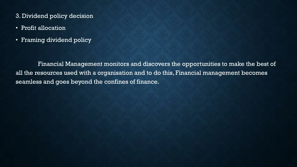 3 dividend policy decision