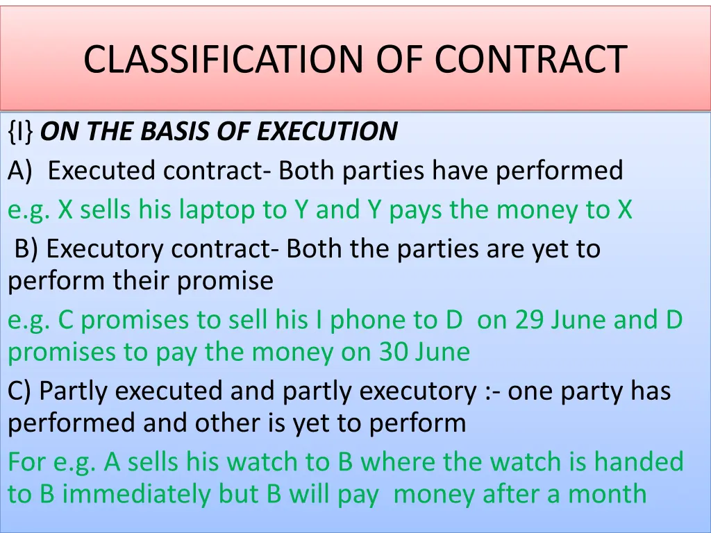 classification of contract