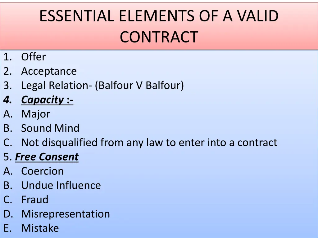 essential elements of a valid contract 1 offer