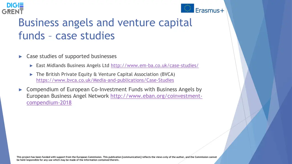 business angels and venture capital funds case