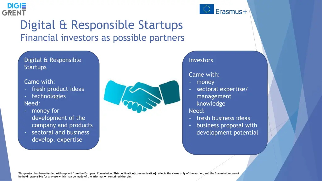 digital responsible startups financial investors
