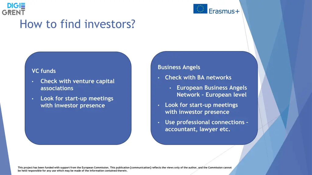 how to find investors