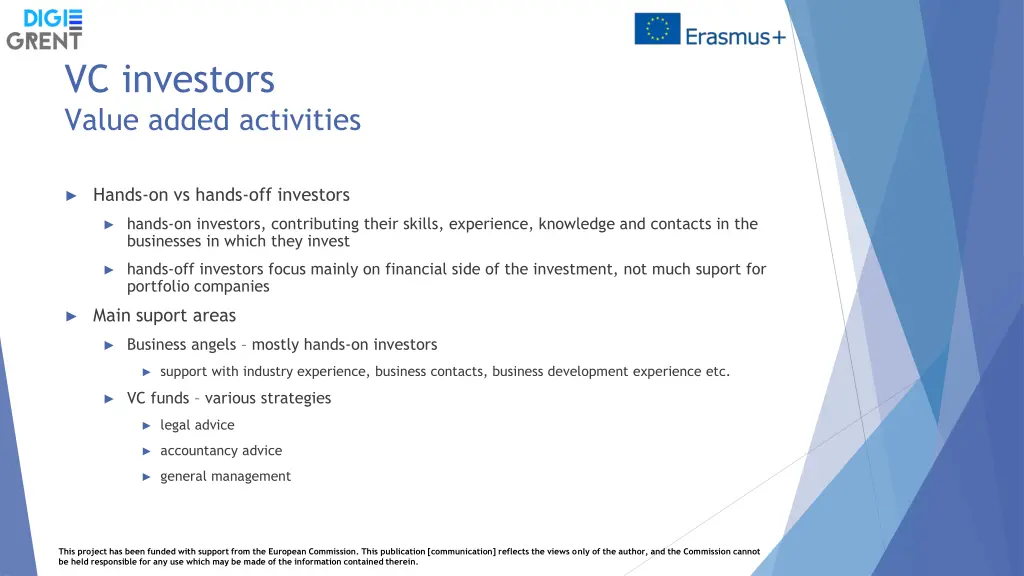 vc investors value added activities