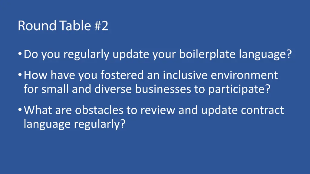 do you regularly update your boilerplate language
