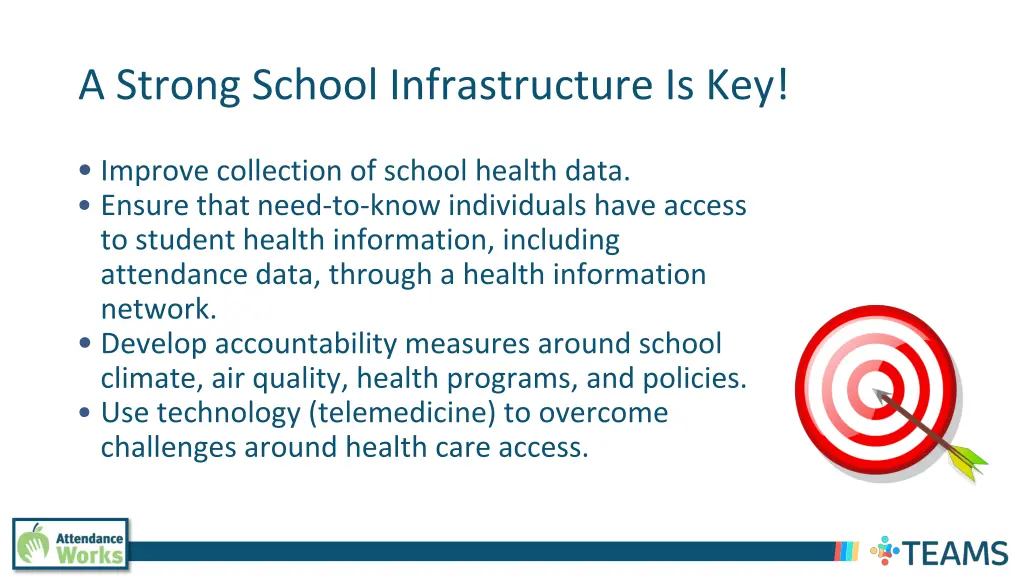 a strong school infrastructure is key