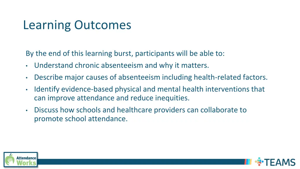 learning outcomes