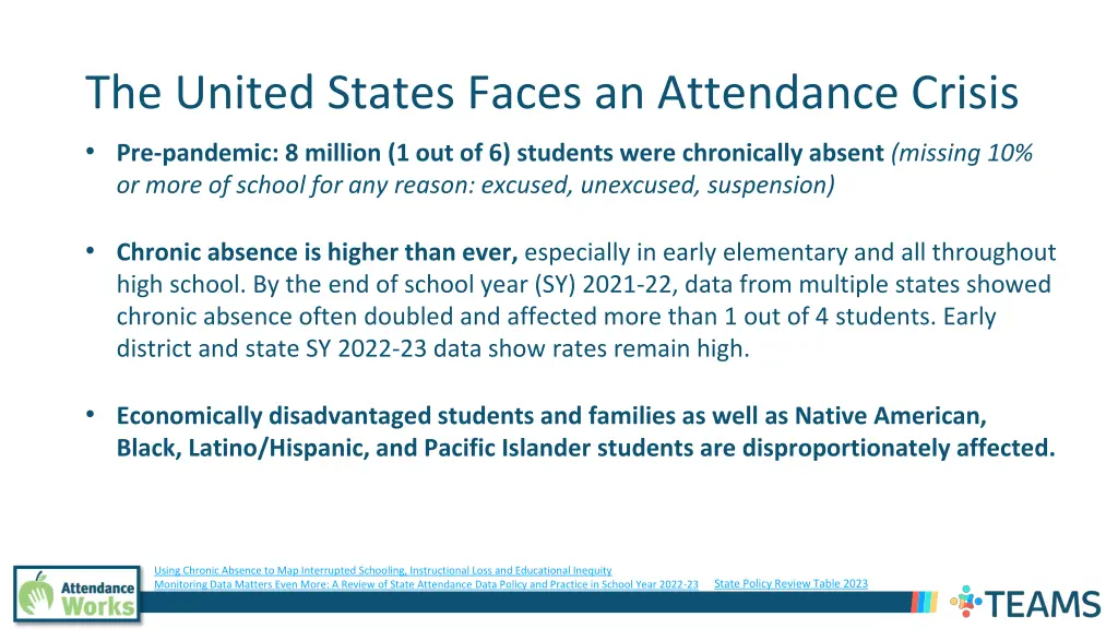 the united states faces an attendance crisis