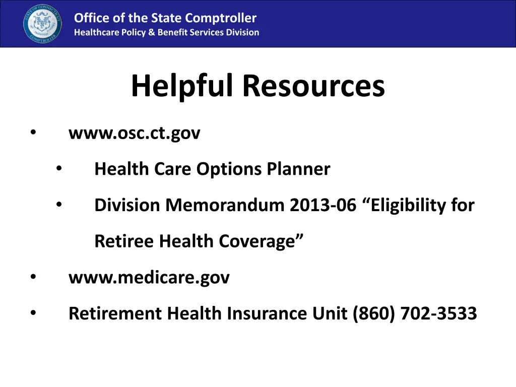 office of the state comptroller healthcare policy 12