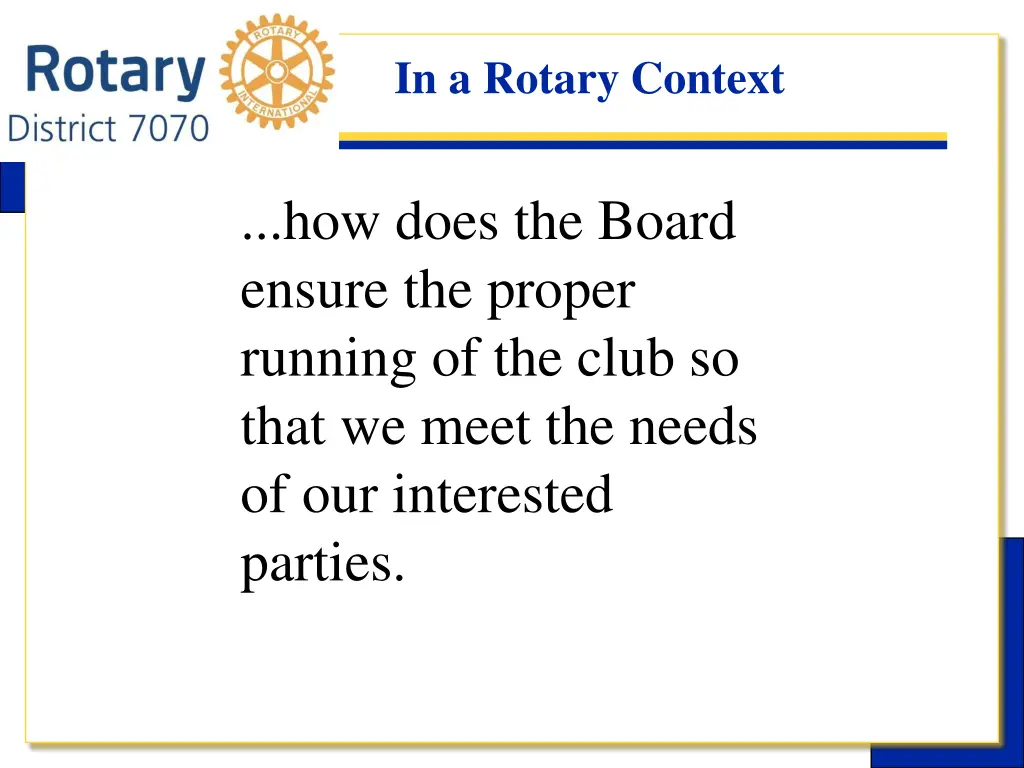 in a rotary context