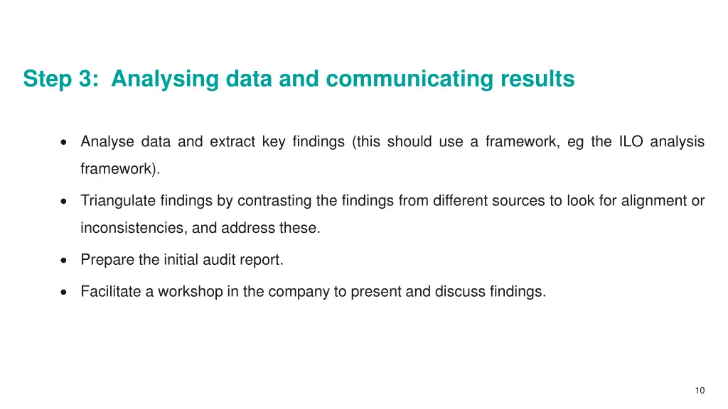 step 3 analysing data and communicating results