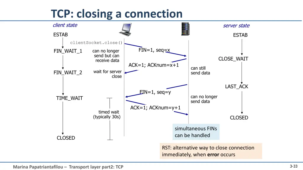 tcp closing a connection client state