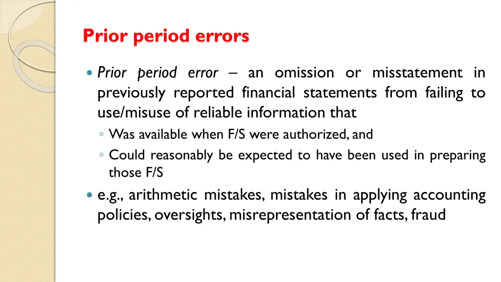 prior period errors