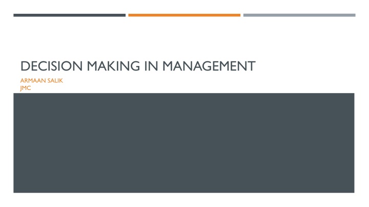 decision making in management