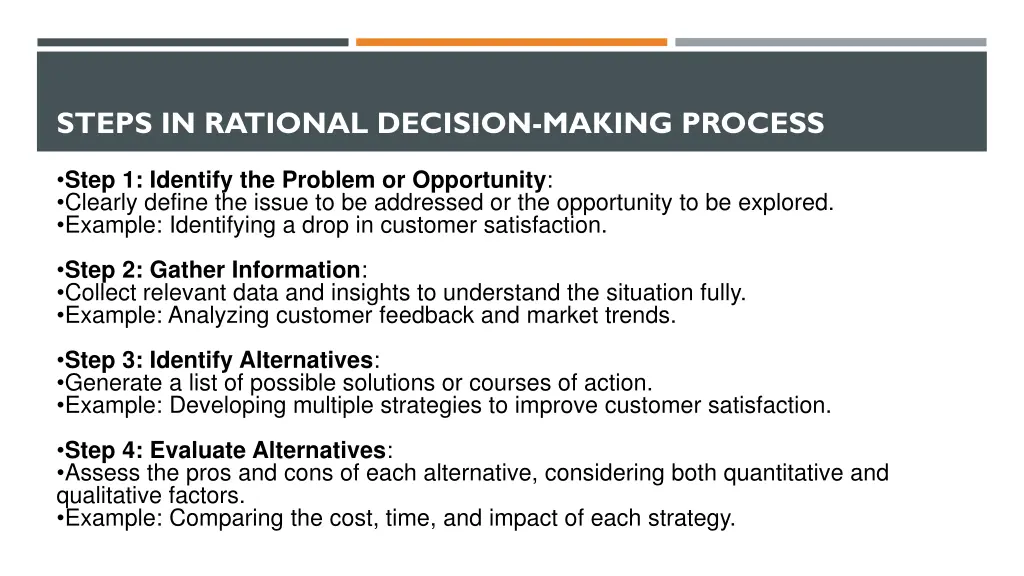 steps in rational decision making process