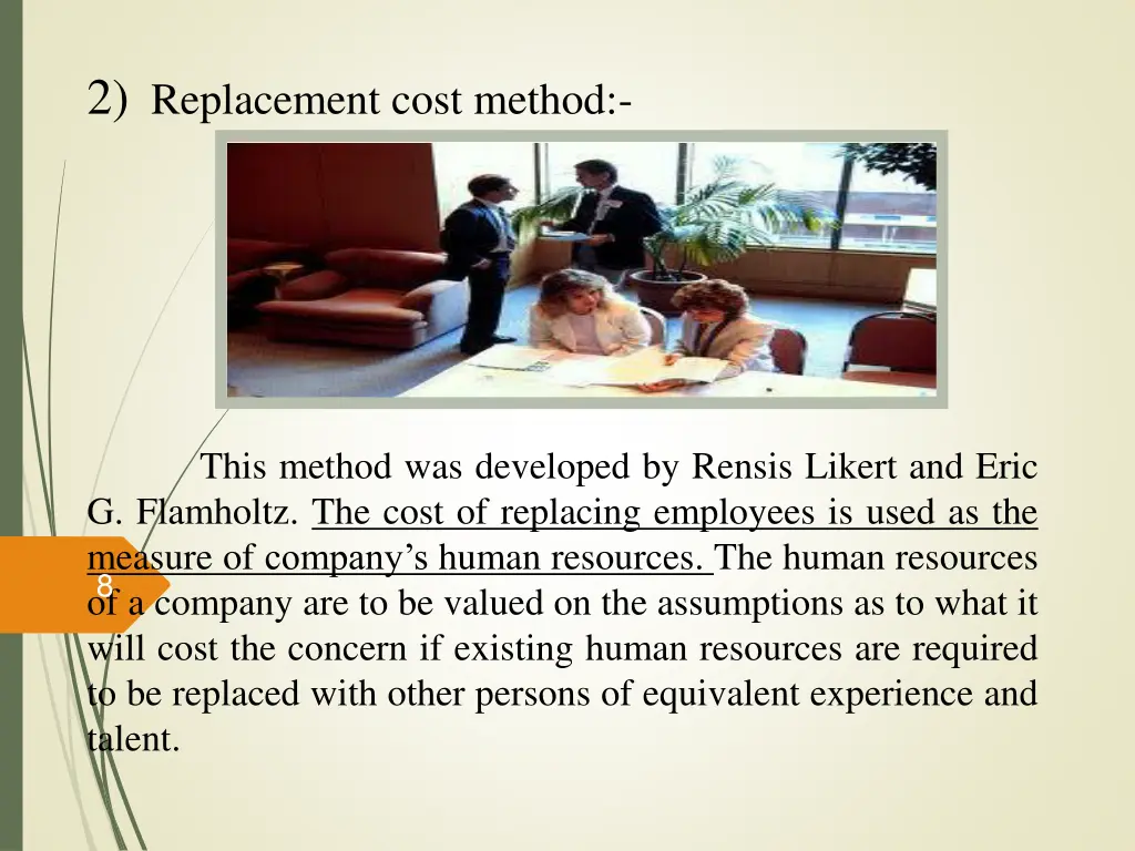 2 replacement cost method