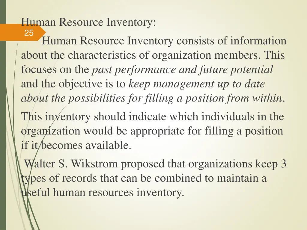 human resource inventory human resource inventory