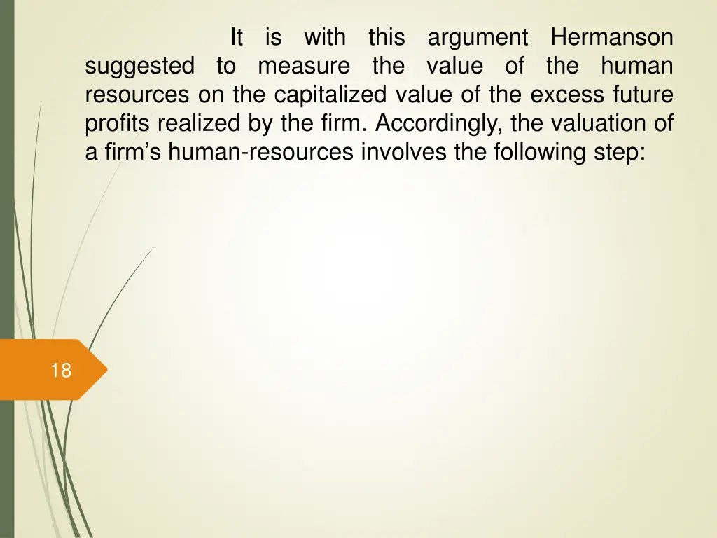 it is with this argument hermanson suggested