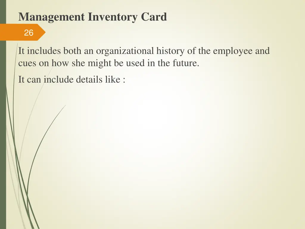 management inventory card