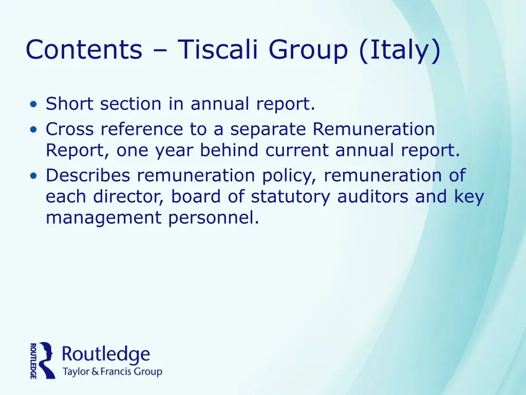 contents tiscali group italy