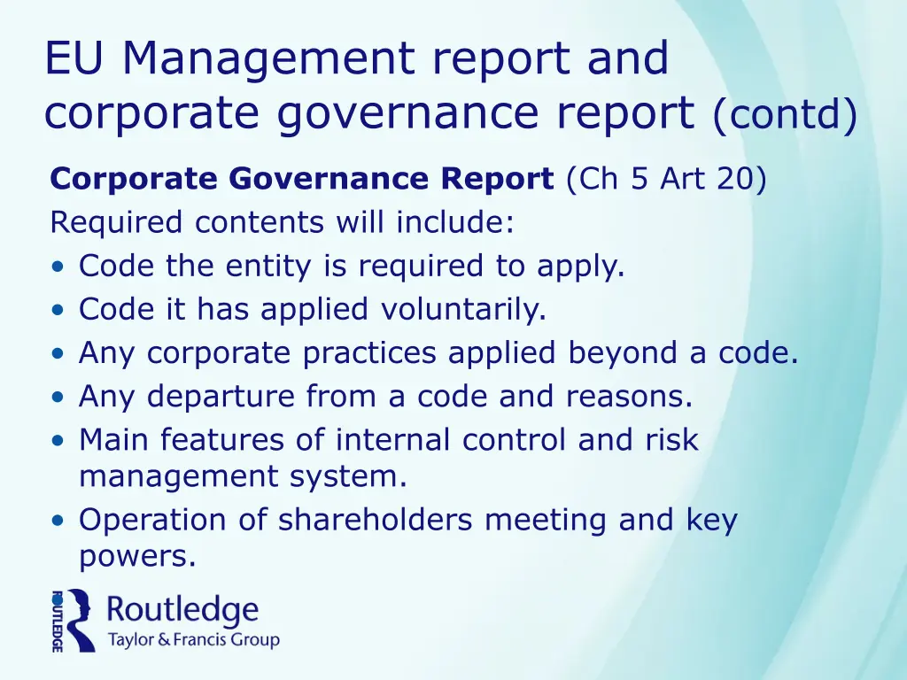 eu management report and corporate governance 1