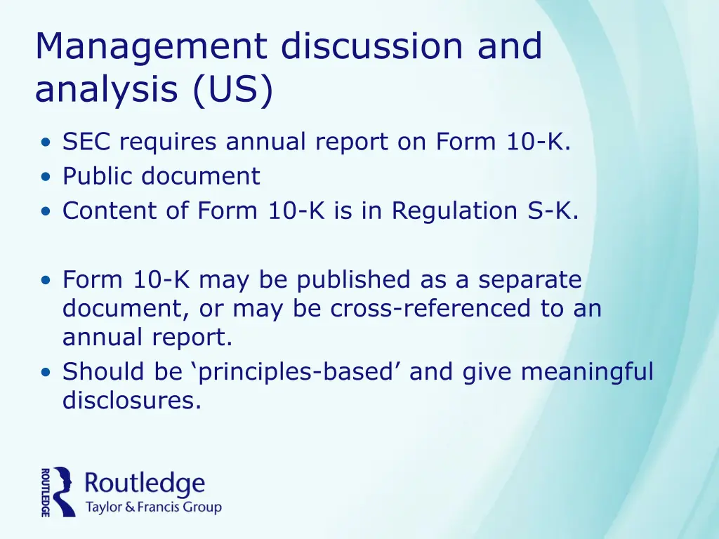 management discussion and analysis us