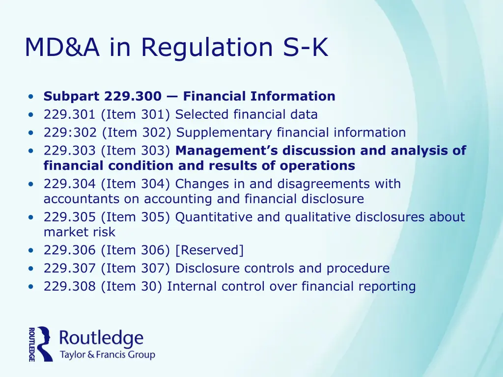 md a in regulation s k