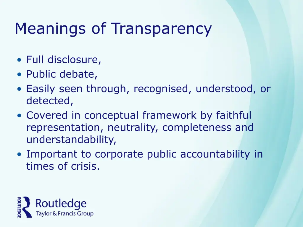 meanings of transparency