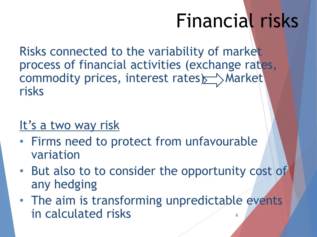 3 financial risks
