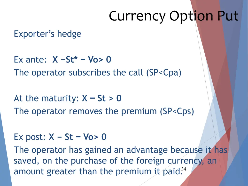 currency option put