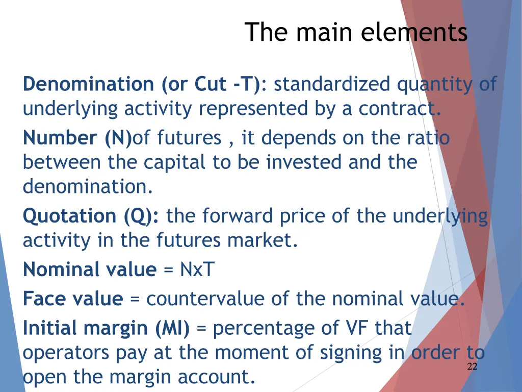 the main elements