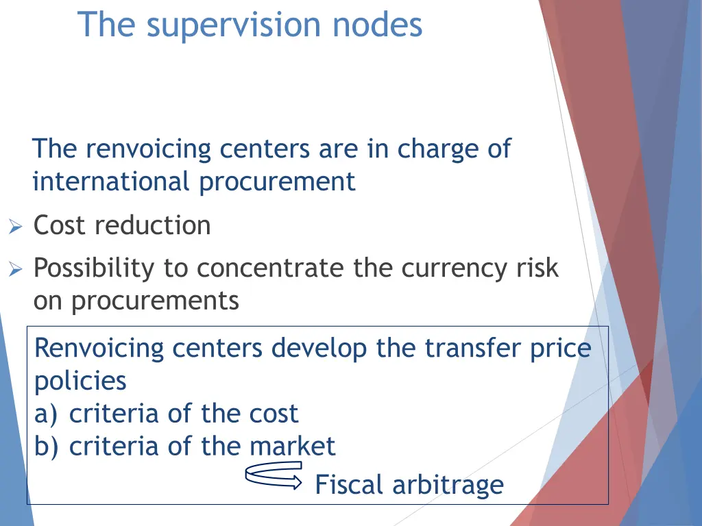 the supervision nodes