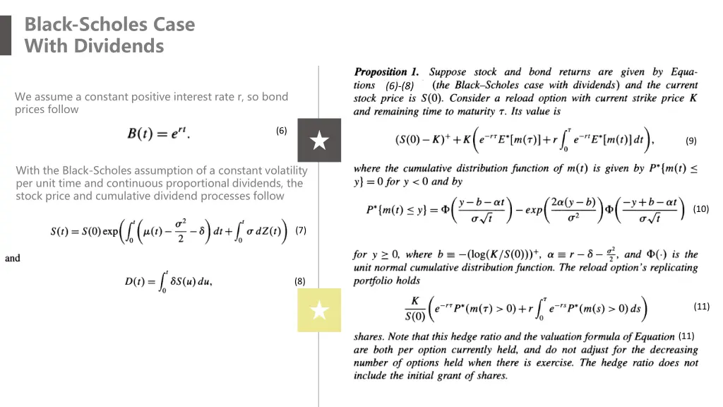 black scholes case with dividends
