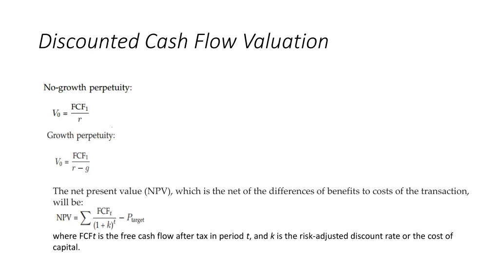 discounted cash flow valuation 2
