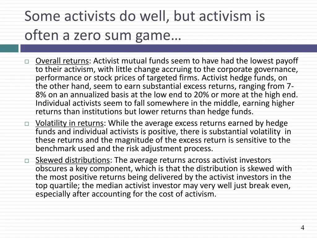 some activists do well but activism is often