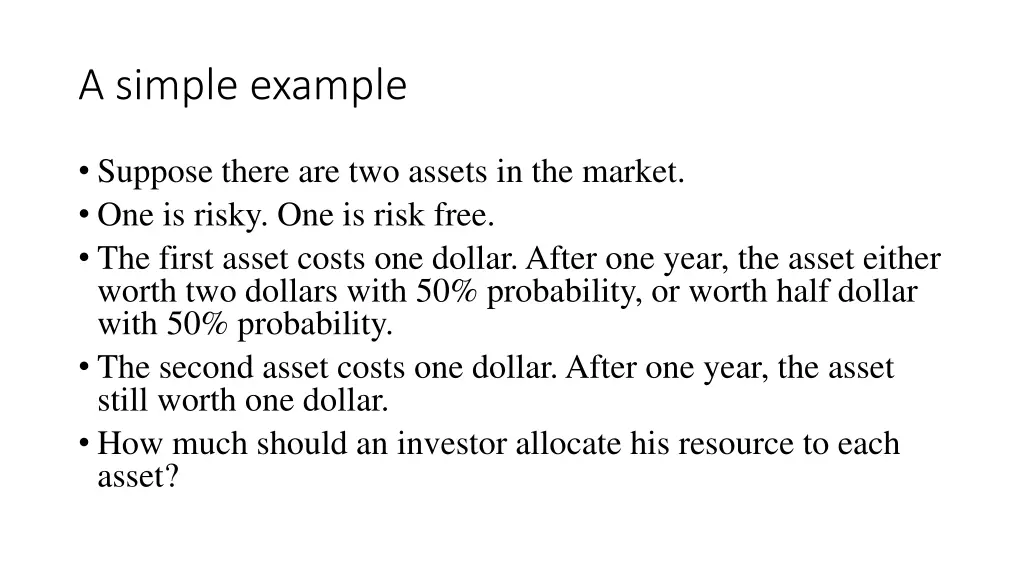 a simple example