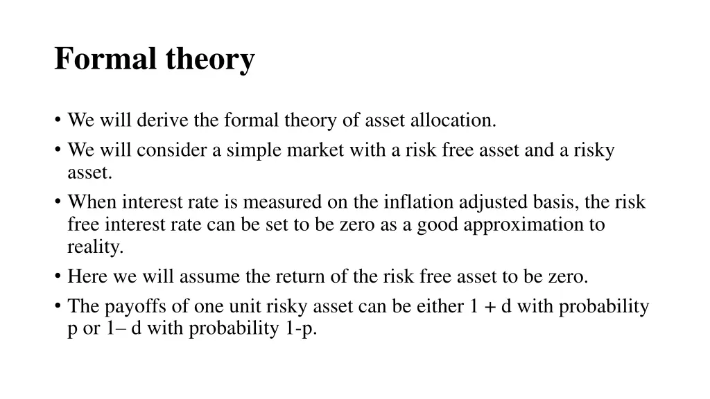 formal theory