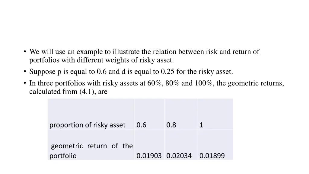we will use an example to illustrate the relation