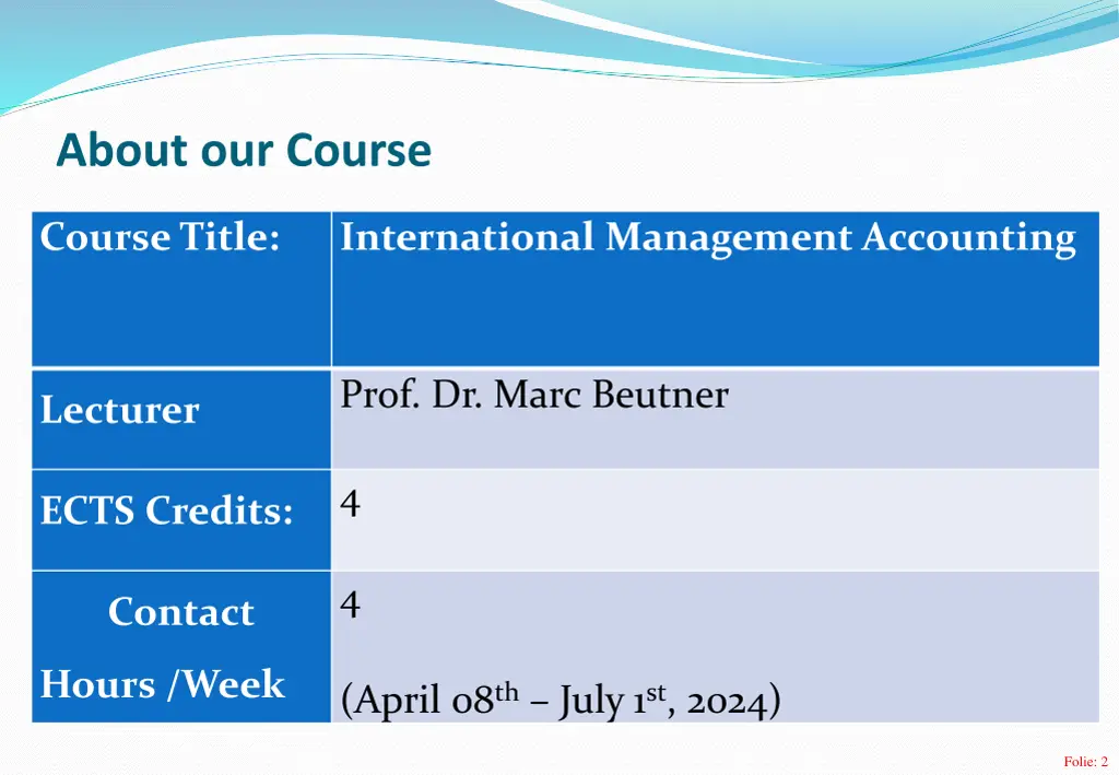 about our course