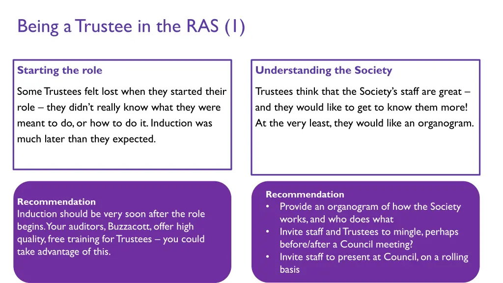 being a trustee in the ras 1