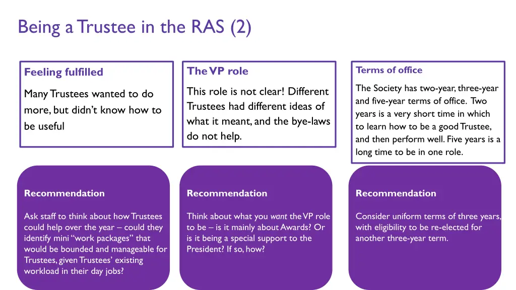 being a trustee in the ras 2