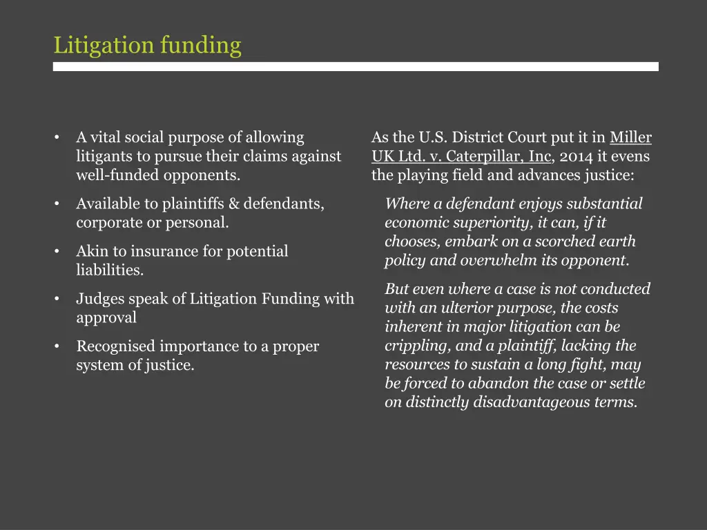 litigation funding