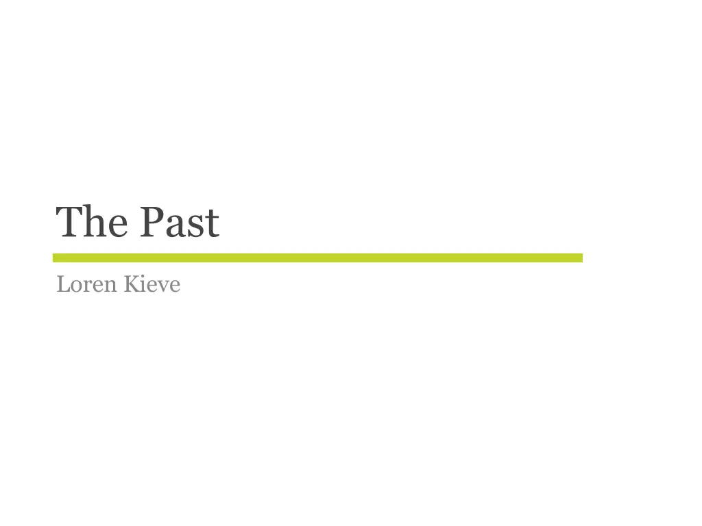 the past