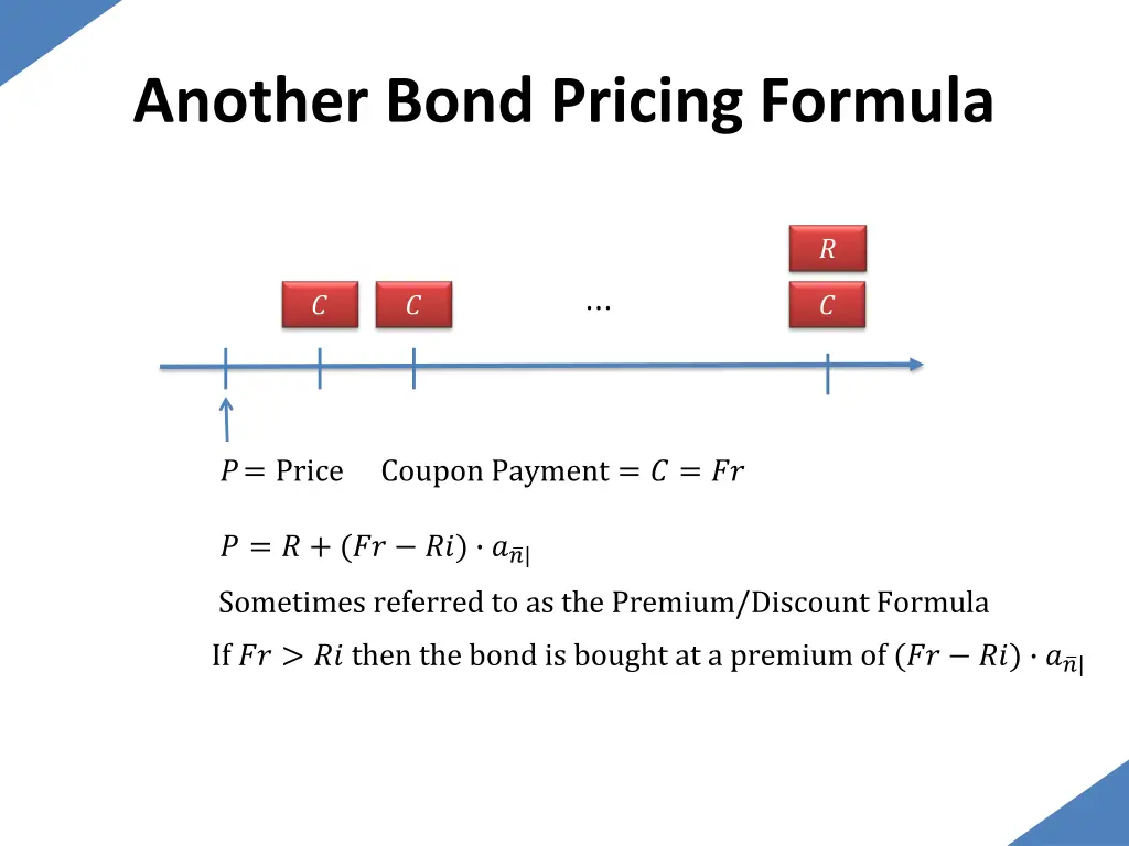 another bond pricing formula 11