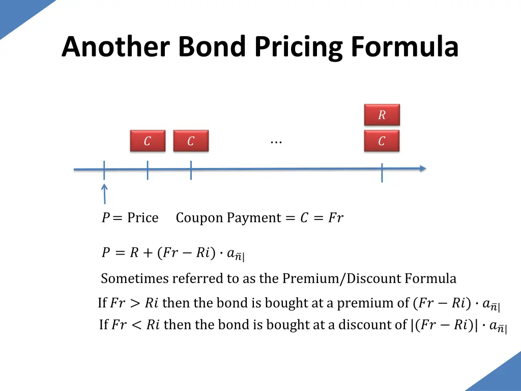 another bond pricing formula 12